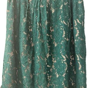 JCrew elegant green lace skirt